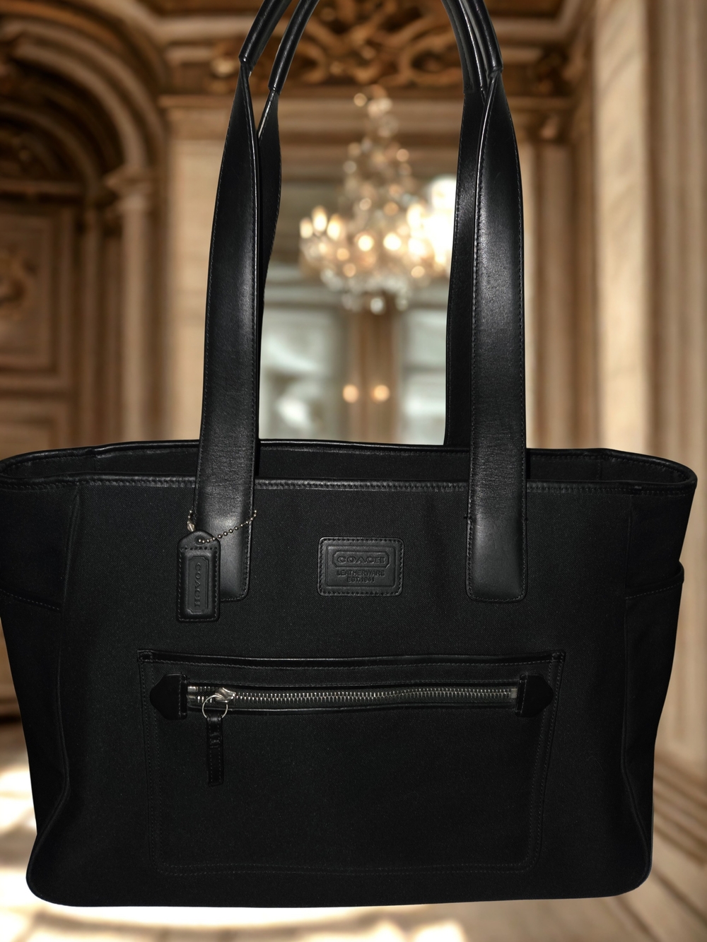 Coach Diaper Bag - Leather Trim Carryall